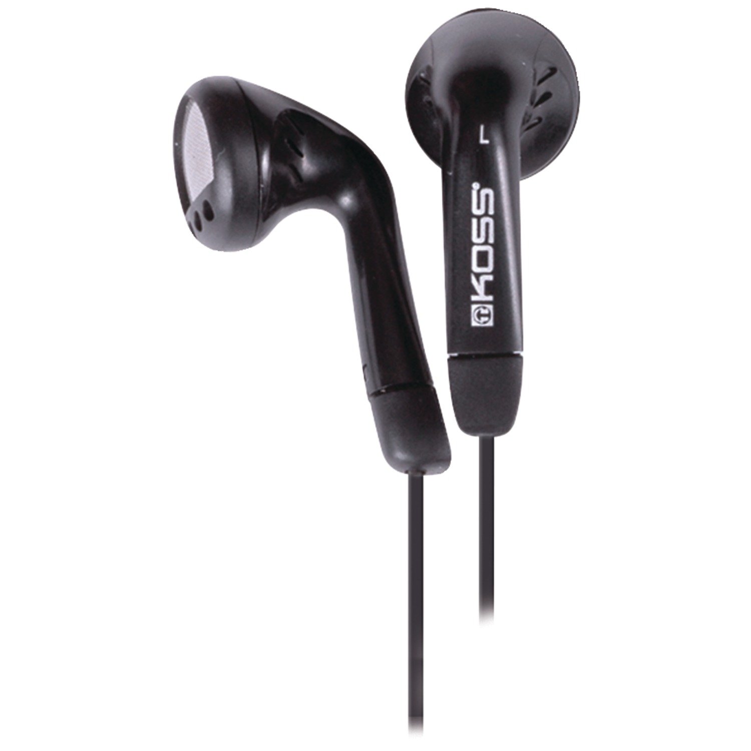 Koss KE5K In-Ear Stereo Heaphones (3.5 mm Jack) for iMac/Laptop/iPhone/iPad/iPod/MP3 Players/Samsung/Smartphones - Black