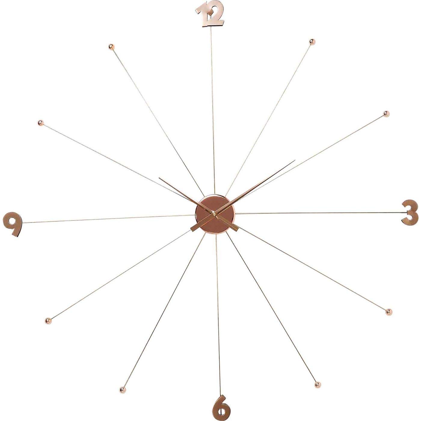 Kare Design Wall Clock, Alloy Steel, Rose Gold, 100 x 100 x 6 cm