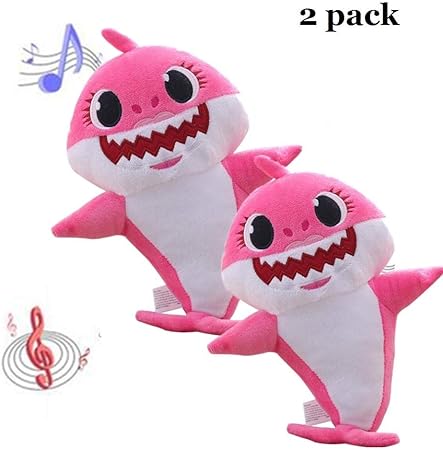 Amazon Chooser 赤ちゃんが歌うサメのぬいぐるみ 音楽の音 公式 サメのぬいぐるみ 赤ちゃん カートゥーン サメのぬいぐるみ 歌うおもちゃ 英語の歌 子供 ギフト 子供 女の子 ピンク Jb ぬいぐるみ おもちゃ