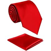 fortunatever Mens Solid Satin Extra Long Ties,Handmade Neckties For Men With Multiple Colors+Gift Box