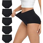 Altheanray Womens Underwear Cotton Briefs - High Waist Tummy Control Panties for Women Postpartum Underwear Soft