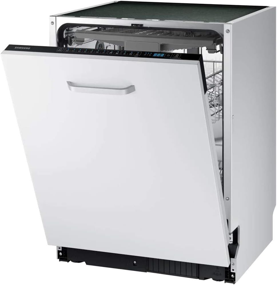 integrated dishwasher with top cutlery tray