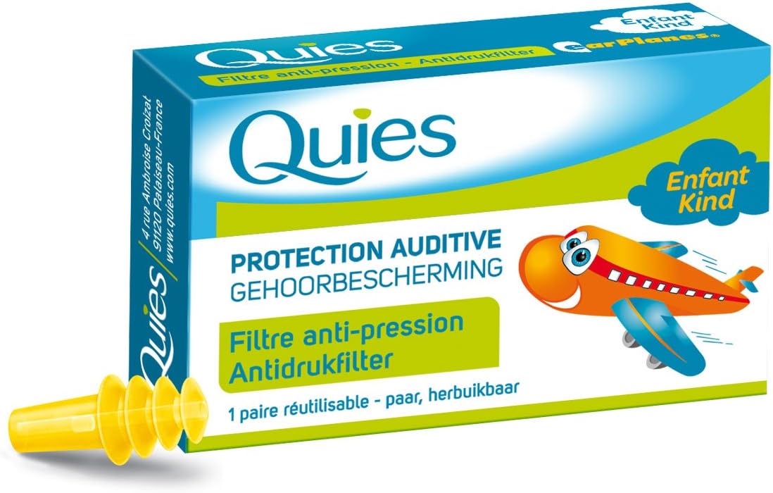 Quies Travel Silicone Earplugs Kids 1 Pair