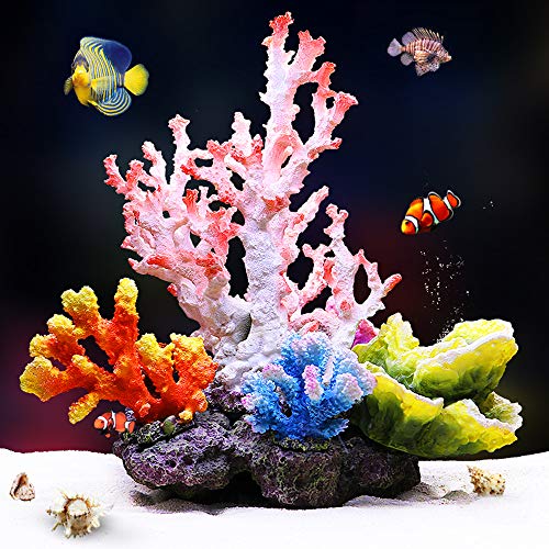 Danmu 1Pc of Polyresin Coral Fish Tank Aquarium Decoration, Coral
