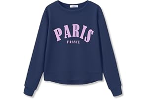 Serdomi Crop Sweatshirt for Little & Big Girls - Cool Top Clothes Stylish Graffiti/California/New York Size 6-18
