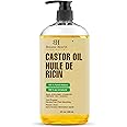 Botanic Hearth Castor Oil (8 fl oz) | USDA Certified Organic | 100% Pure & Hexane Free | Cold Pressed | Promotes Growth for Eyelashes, Eyebrows & Hair