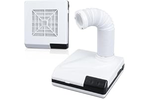 LVCHEN Dental Polishing Dust Collector, 60W Vacuum Dust Suction with Fan and LED Dual Function Telescopic Tube Retractable Elbow Design for Dental Lab