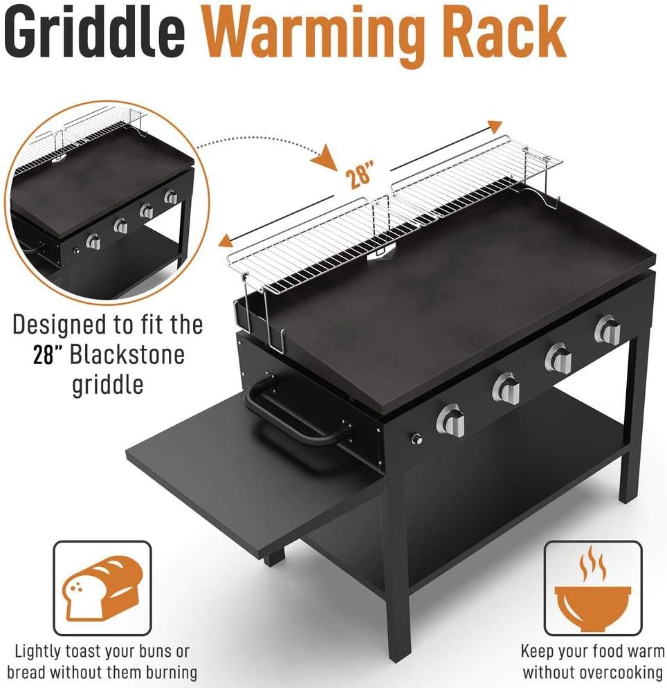 Yukon Glory Griddle Warming Rack, Designed for 36" Griddles, New & Improved Design, One-Step Clip on Attachment (Not for Pro-Series) : Garden & Outdoor