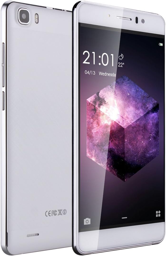 Cellphones Unlocked CHSLING 5.5" IPS HD Anroid 5.1 MTK6580 Quad Core ROM 8GB 5.0MP Camera White