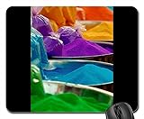 Mouse Pads - Rangoli Colors Indian Barrels Powders