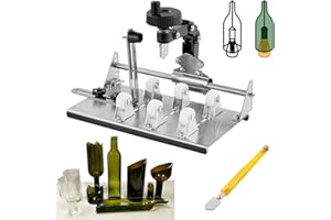 HEADLEY TOOLS Upgraded Glass Bottle Cutter Kit, DIY Precision Glass Cutter for Square, Round and Irregular Bottles, Glass Cutting Tool Kit for Wine, Beer, Liquor, Whiskey, Champagne