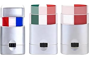 Generic 3 Pcs World Cup Face Paint Kit For Football Fans, Canada Mexico Usa Flag Body Face Paints, Twistable Applicator, 2.8 
