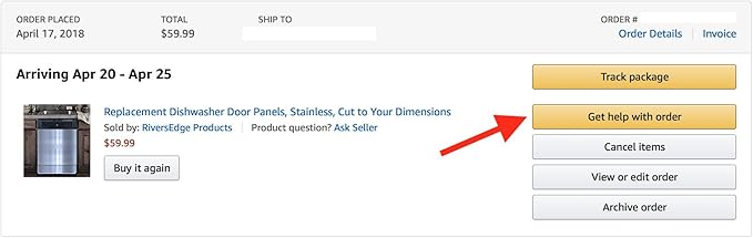 dishwasher door dimensions