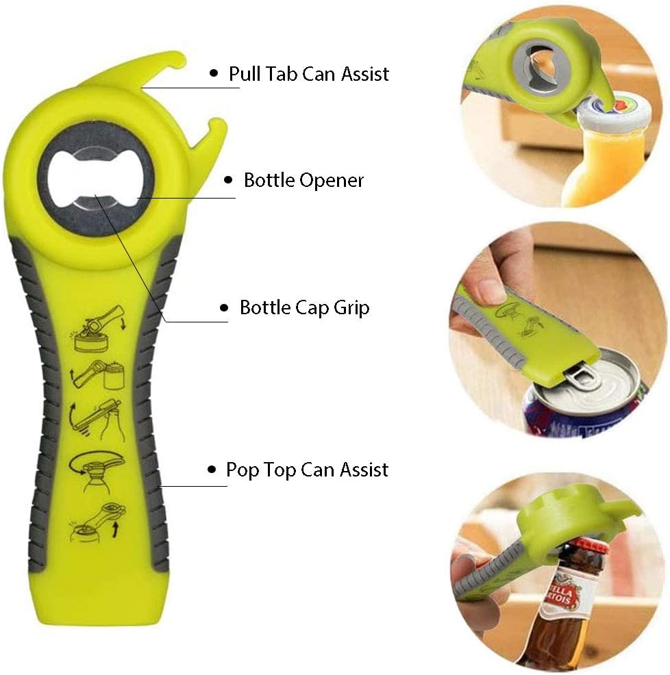 Maxracy EasyTwist Jar Opener: Effortless Lid Opening for Weak Hands & Arthritis, 4-in-1 Green+5-in-1 Jar Opener-green, normal - Image 5