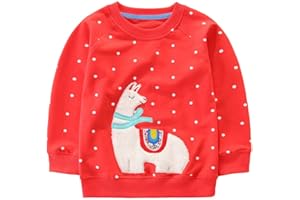 Bumeex Toddler Girl Sweatshirt Clothes Outfit,Cotton Crewneck Christmas Clothing