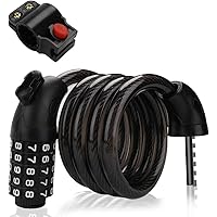 Lucchetto Bicicletta A Cavo 120cm - Antitaglio, Antipioggia, Con Staffa Montaggio E 2 Chiavi - Foto 6