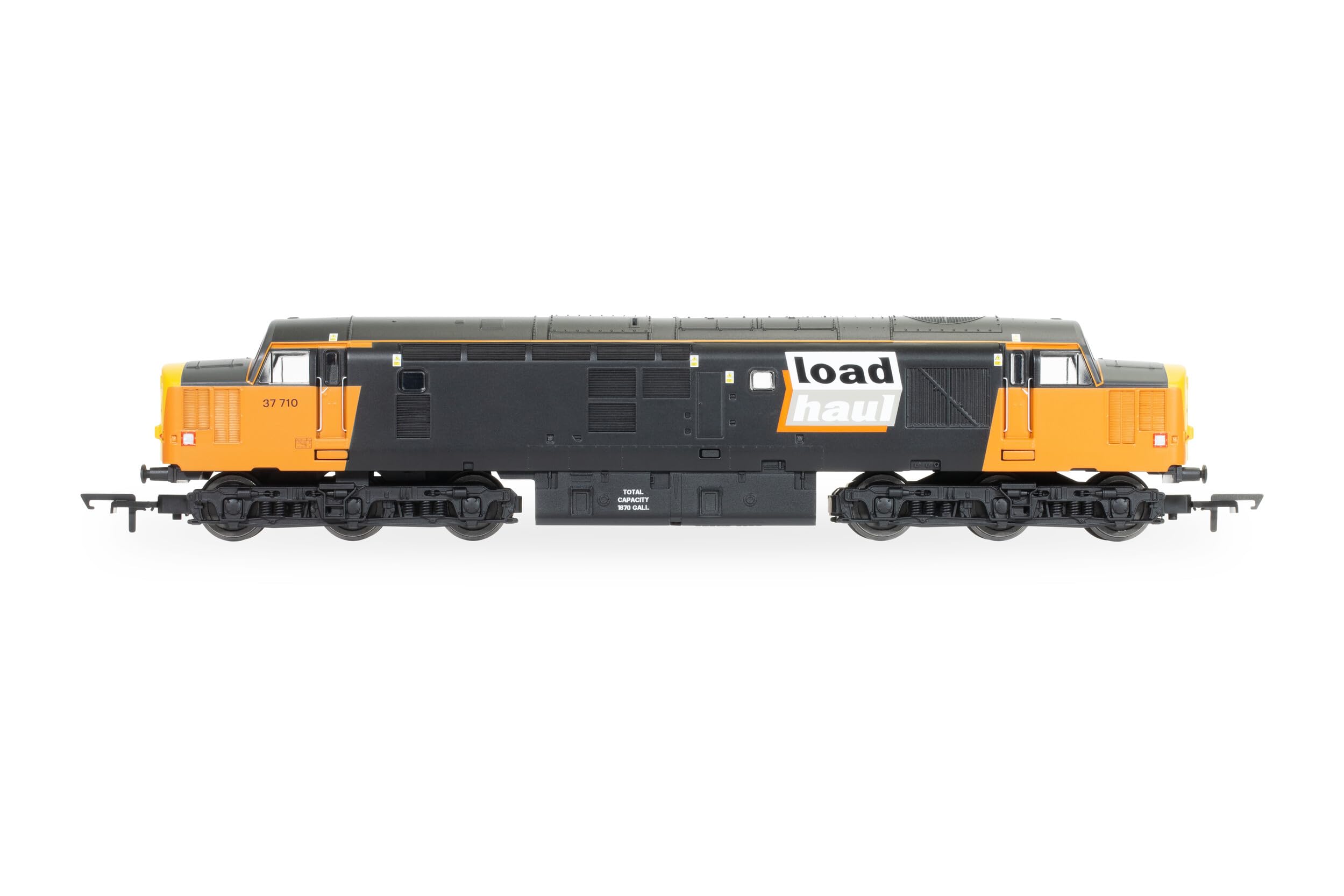 Hornby Diesel Train - R30188 Railroad Plus Loadhaul, Class 37, Co-Co, 37710 - Era 8 00 Gauge Locomotives for Train Set, Engine Models for Adults - 1:76 Scale Model Gift