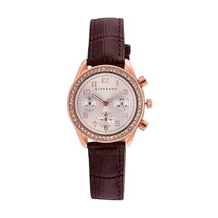 Giordano Analog Silver Dial Women's Watch-F2137-04