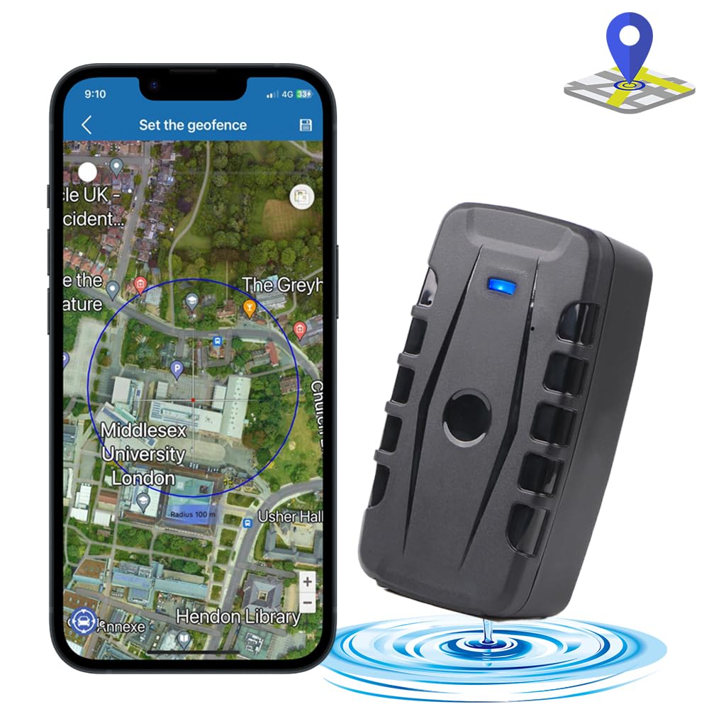 Winnes GPS Tracker 20000mAh Long Working Time Car Trackers Realtime Track Location Activity Monitor Strong Magnetic Outdoor Waterproof Anti-theft Vehicle Tracker with APP, No Subscription fee