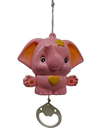 Shreeja Collections Cradle Hanging Elephant Music Bell Toy for Babies Hanging Toys for Infants