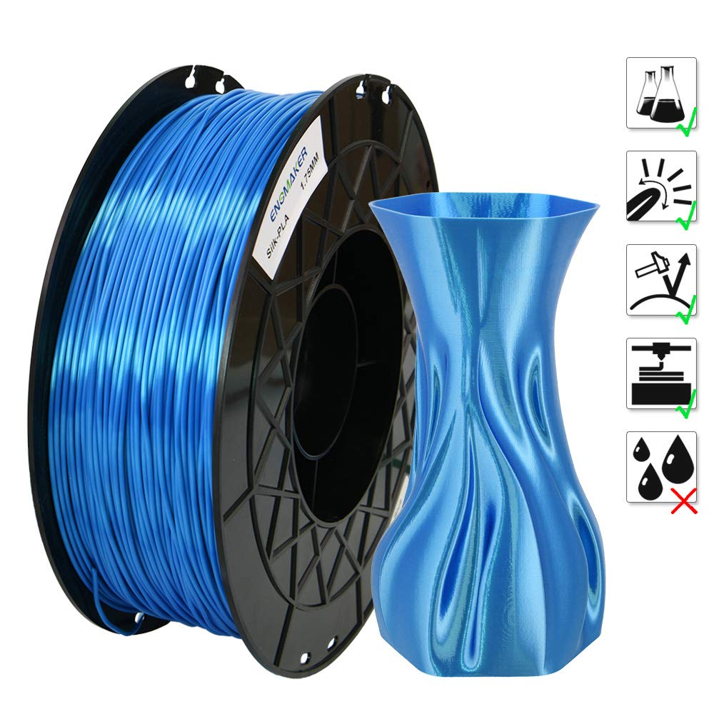 Amazon Com Enomaker 3d Printer Silk Pla Blue 1 75mm Filament For Creality Cr 10 V2 Ender 3 Ender Pro Ender 5 Industrial Scientific
