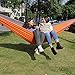 Ohuhu Camping Hammock Fabric Travel Camping Hammock, 600-Pound Capacity, Orange and Gray