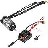 XC E10 2-4S Sensored Brushless ESC and E3665 4S 2500KV Motor Combo for 1/10 | Higher Torque,heavy load,Bluetooth APP Programming,6.0V/7.4V/8.4V BEC,2500KV,Turbo Timing,Multiple protection,Smart Fan