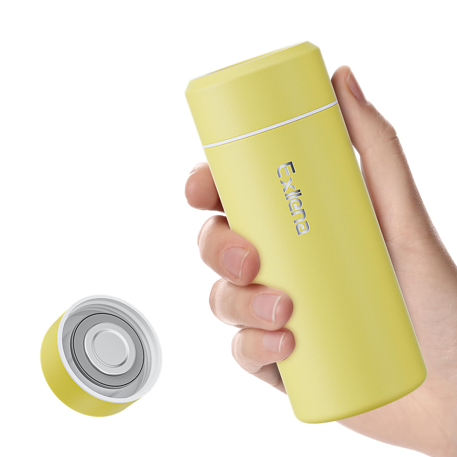 Photo 1 of ?Upgraded?Exllena Small Insulated Water Bottle 8 oz/250ml– Mini Insulated Water Bottle for Hot & Cold Drinks, Perfect Small Flask for Travel, Purse...(Yellow)