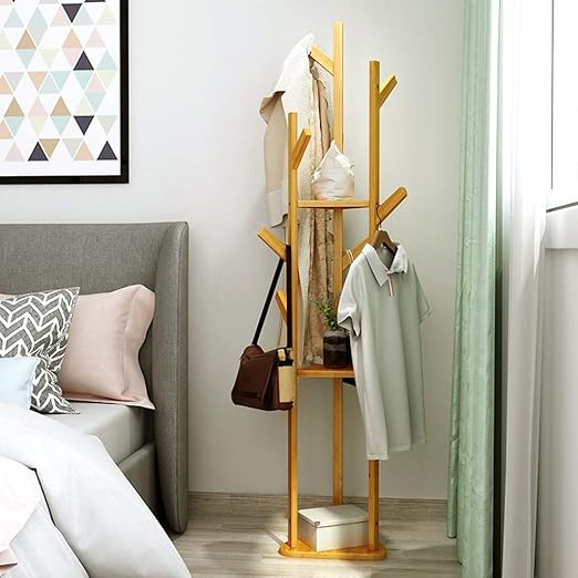 HOMFA Metal Coat Rack Heavy Duty Free Standing Hat Hanger Holder 12