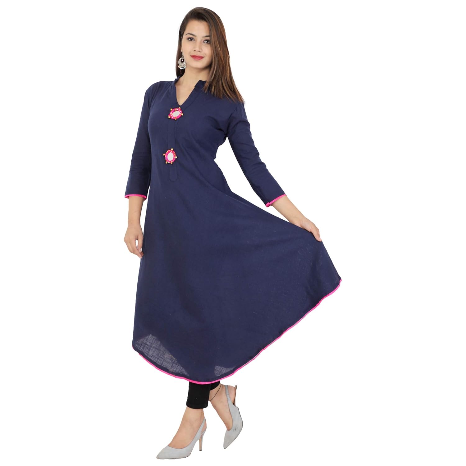 scion women's stylish partwear mirror anarkali kurti