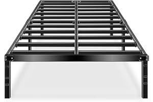 HAAGEEP Heavy Duty King Bed Frame No Box Spring Needed 14 Inch Black Metal Platform Beds Frames with Storage