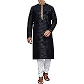 Sonisha MKP122 Men's Black Kurta Pajama Set Indian Traditional Party Wear Outfit