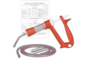LBH MARKET Valbazen Drench Gun with Tubing Dewormer Drench Gun for Goats Sheep 15 ML for 1 Liter Liquid Sheep Dewormer/Goat Dewormer Works with Valbazen, Cydectin, Safeguard Dewormer