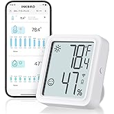 INKBIRD IBS-TH3-PLUS WiFi Thermometer Hygrometer Monitor, Indoor Temperature Humidity Sensor with LCD Display, App Notificati