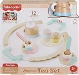 Fisher-Price Wood Pretend Play Tea Set 12-Piece Wooden Playset view 6