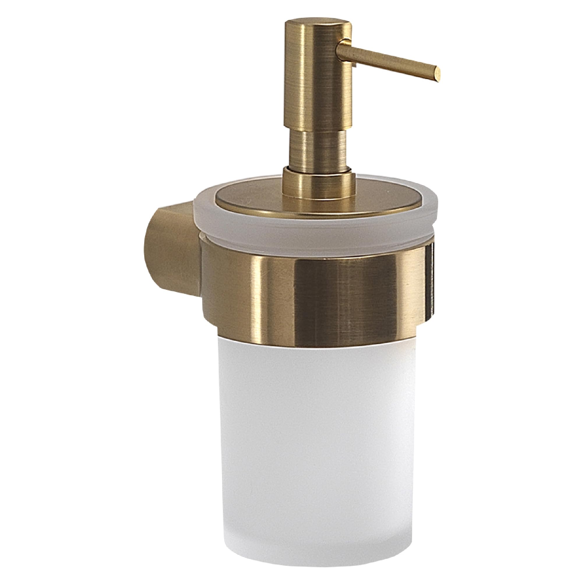 Gedy PIRENEI Dispenser, Brass chromall Crystal, Matte Gold, 6,9x10,5x15,1cm