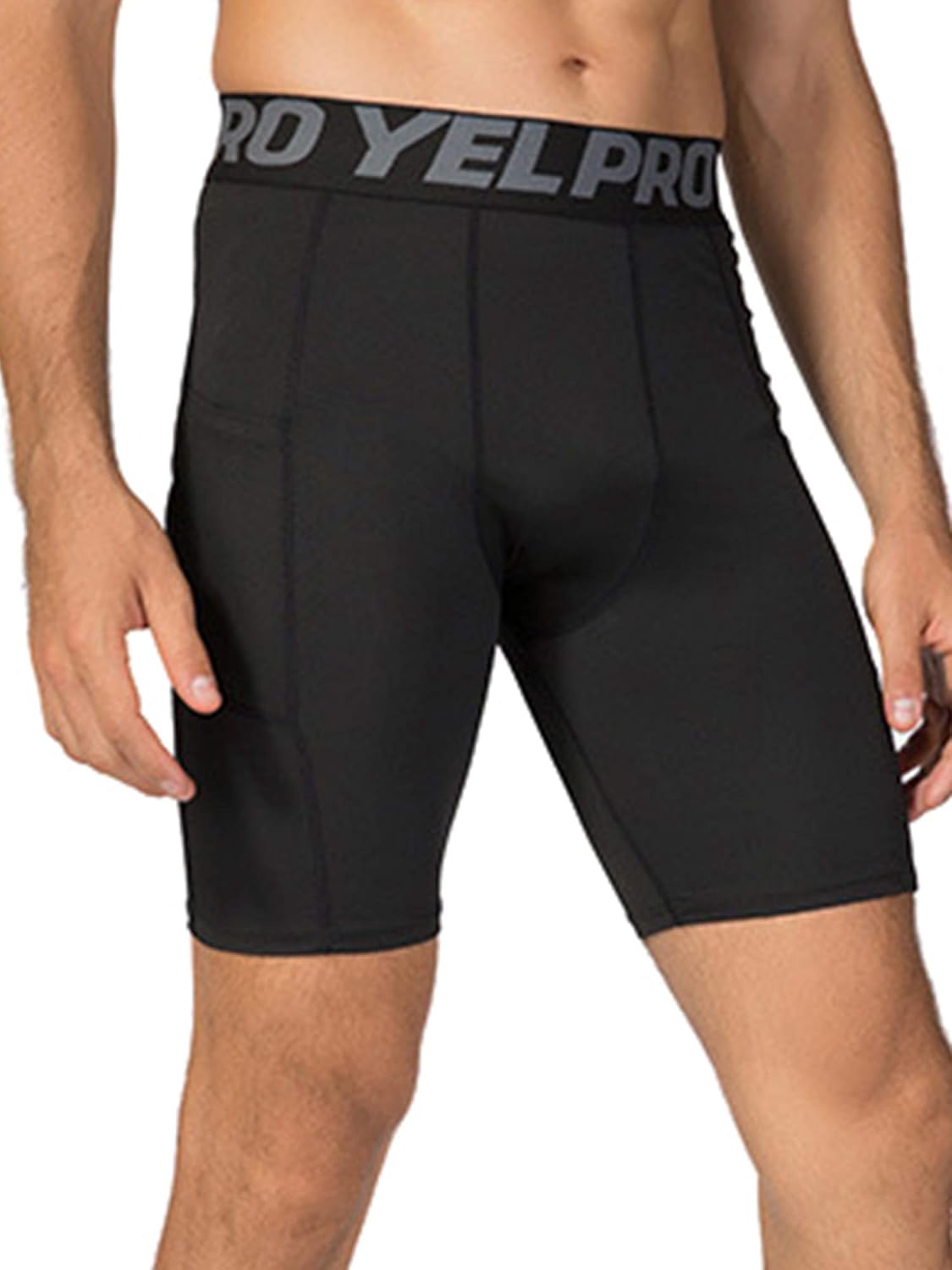 Sexy Dance Compression Boxer Shorts Men Long Leg Running Briefs Workout