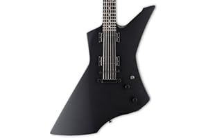 ESP GUITARS ESP LTD Snakebyte Signature Series James Hetfield Electric Guitar with Case, Black Satin