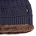 Tirain Men's Stylish Slouchy Knit Beanie Hats Fleece Lined Skull Ski Caps (One size, Navy blue)