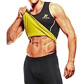 NINGMI Sweat Vest for Men Neoprene Waist Trainer Tank Weighted Vest Waist Trimmer Sauna Suit Running Vest