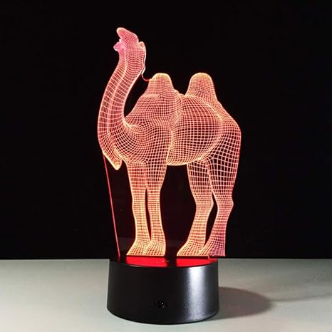 Camel 3D Luz Led Usb Lámpara Luz de noche Detector de movimiento Luz Powerbank Lámpara de