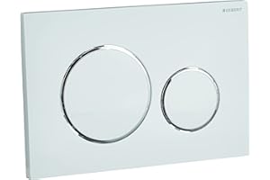 Geberit G115882KJ1 Sigma 20 Dual Flush 1.6 / .8 GPF Actuator Plate White/Polished Chrome