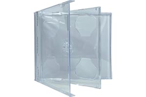 mediaxpo Standard Double CD Jewel Case 10.4mm - Double Capacity - Holds 2 Discs (Clear) (Pack of 100)