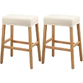 YISUN Stool Covers Rectangle - 2 Pack Stretch Waterproof Saddle Seat Cover Counter Bar Stools Bar Chairs Covers Kitchen Island Chairs Cushion Protector