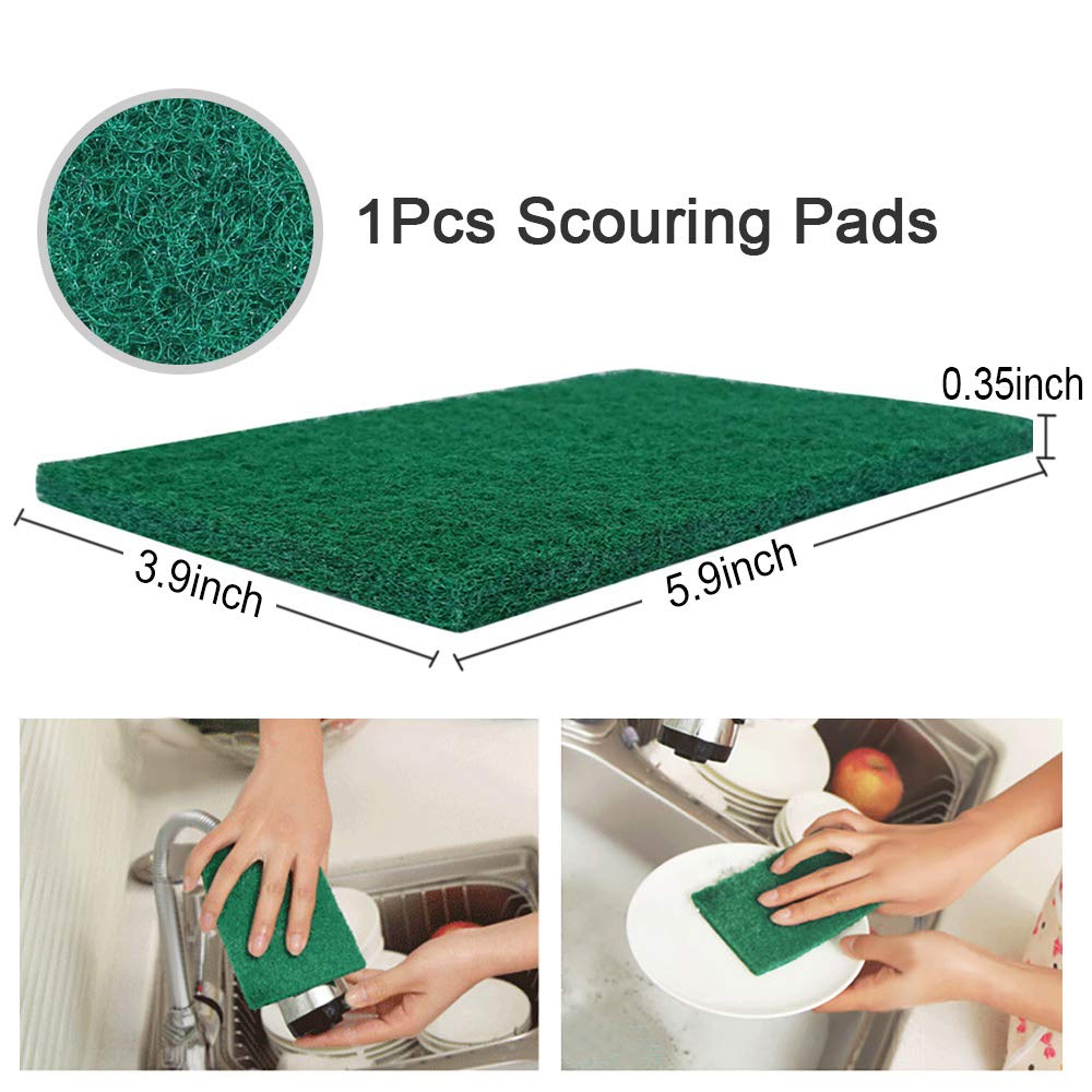 2Pcs Magic Silicone Gloves with Wash Scrubber Reusable Silicone Glove Brush Pair Heat Resistant For Cleaning Washing Dishes Cooking Grilling Car Wash and Pet Care Pink