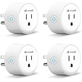Smart Plug, WiFi Smart Socket, WiFi Outlet Works with Alexa & Google Assistant, Remote Control Your Appliances with App and V