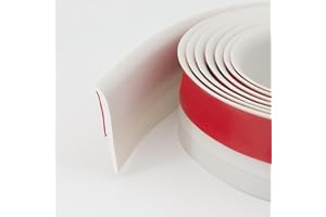 YYGCL Weather Stripping Door Seal, 236” Length Cuttable Door Draft Stopper, Strong Adhesive Door Sweep Draft Stopper of Door for Exterior/Interior Doors Gap, Side, Glass Shower Door, Sliding Door(White)