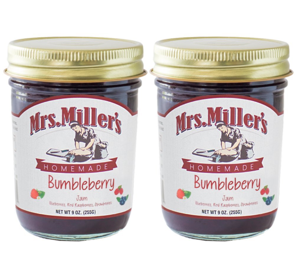 Mrs. Miller's Amish Homemade Bumbleberry Jam 9 Ounces - Pack of 2