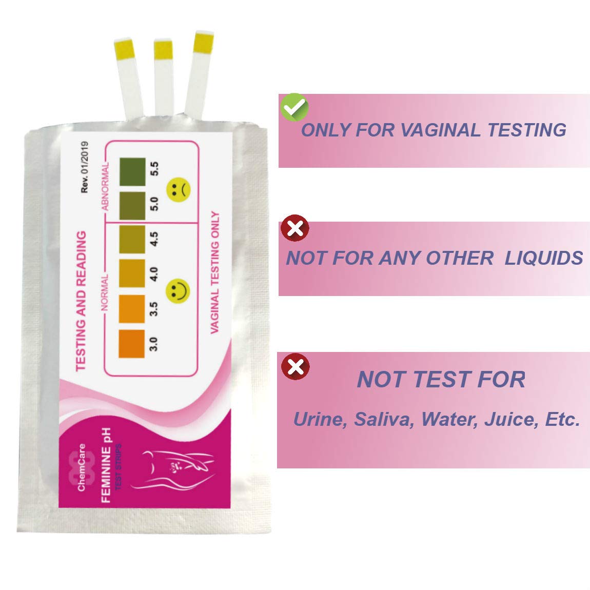 Feminine Vaginal Health pH Test Strips Monitor Vaginal Intimate Health