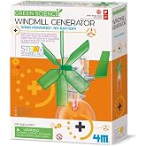 4M Toysmith, Green Science Windmill Generator Kit, DIY Science Kit With LED Lights, For Boys &amp; Girls Ages 8+ (Packaging May Vary)
